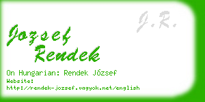 jozsef rendek business card
