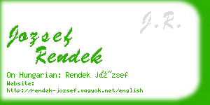 jozsef rendek business card